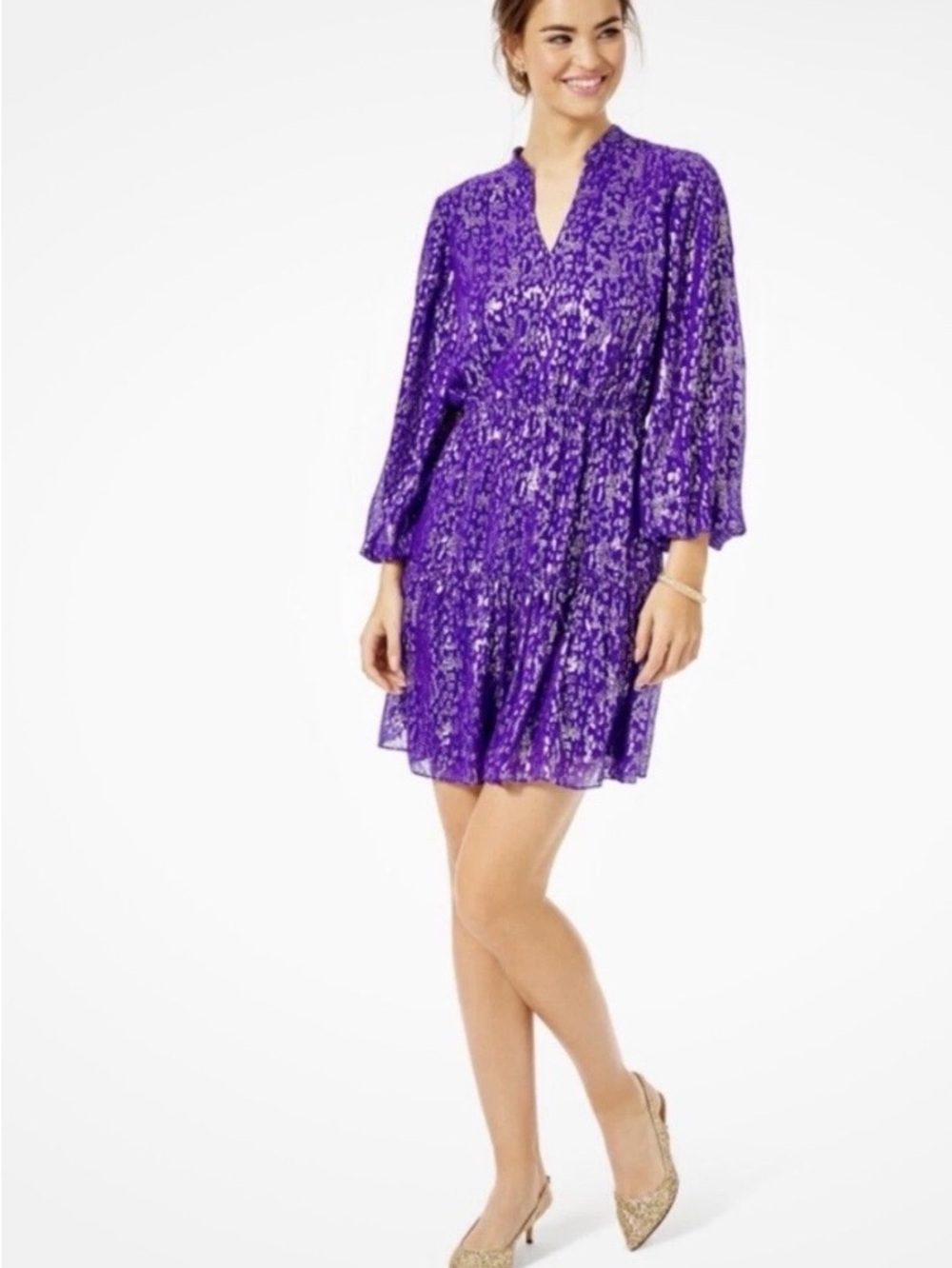 Lilly Pulitzer Purple Joella Silk Dress Women’s Size 16